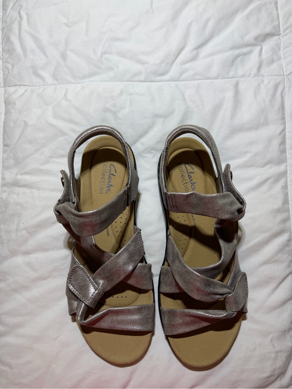 Clarks Laurieann Bell Metallic Silver Sandal - Picture 2 of 7